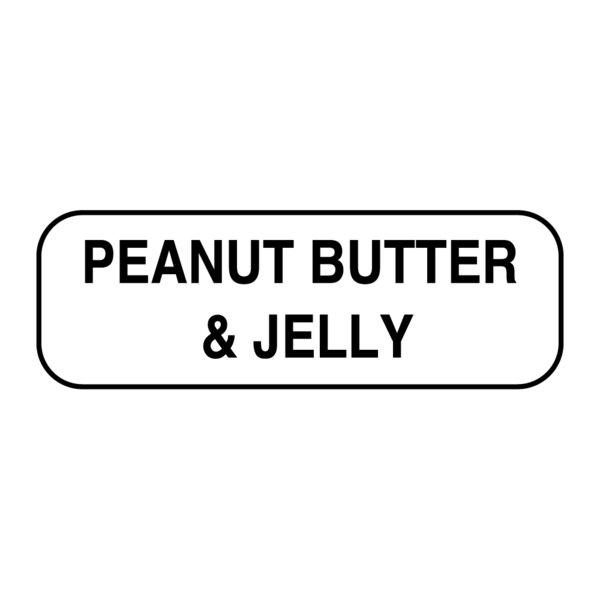Nevs Peanut Butter & Jelly Label 1/2" x 1-1/2" DIET-546 - main